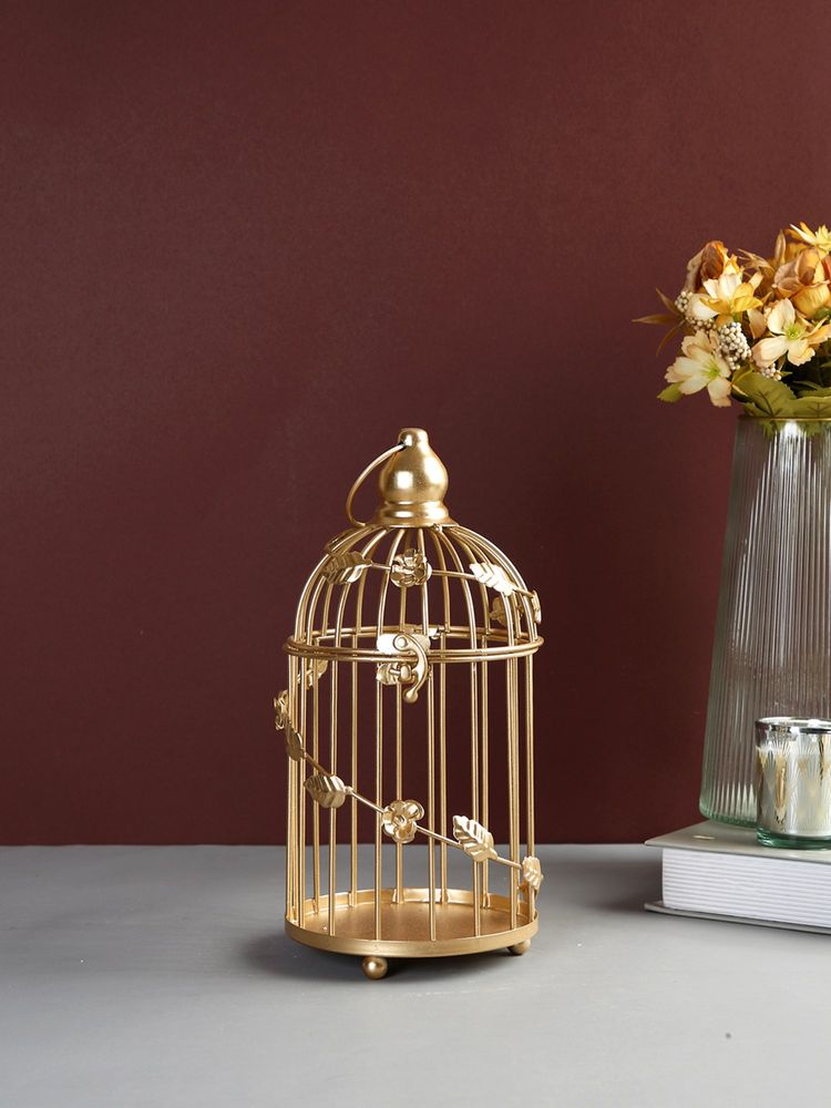 Tayhaa Gold Birdcage Candle Holder-image-5