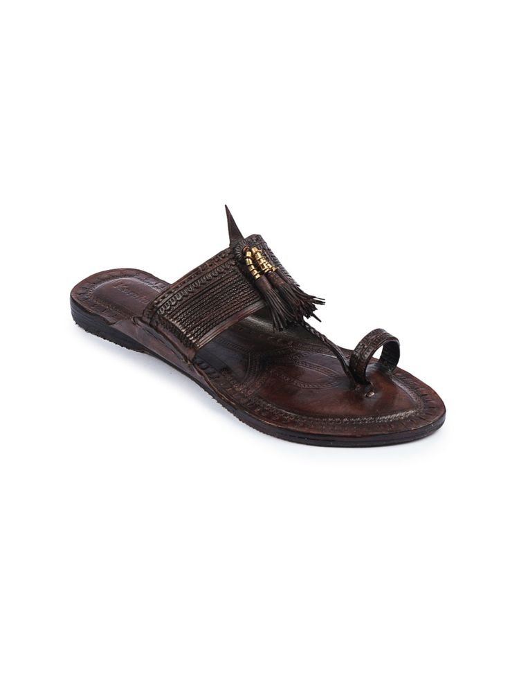 Korakari Coffee Brown Kolhapuris Brown Braided