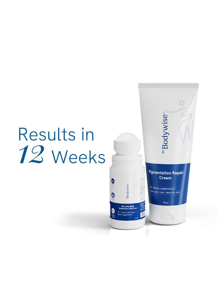 Be Bodywise Pigmentation Repair Pack - 4% AHA BHA Underarm Roll On & Pigmentation Repair Cream