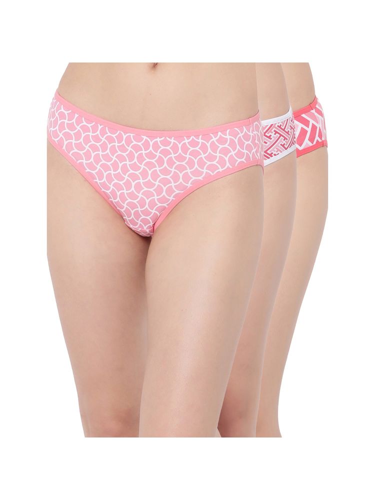 Clovia Cotton Spandex Low waist Outer Elastic Bikini Panty (Pack of 3)-picture-38