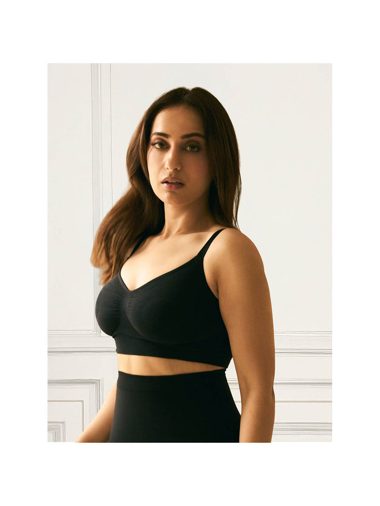 Underneat Women Seamless Wireless Shaping Bra Black