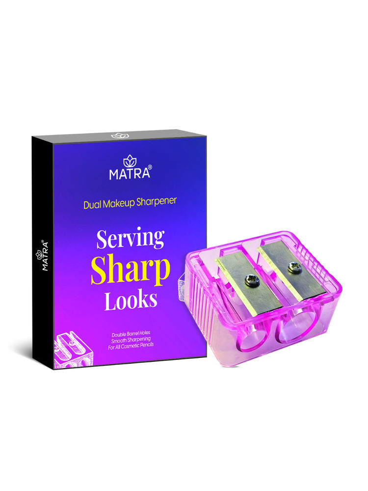 Matra 2 In 1 Dual Sharpener Cosmetic Pencil Sharpener For Kajal, Brow Pencil, Crayon Lipsticks