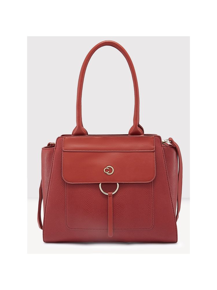 Caprese Dakota Solid Terra Faux Leather Large Shoulder Handbag-picture-12