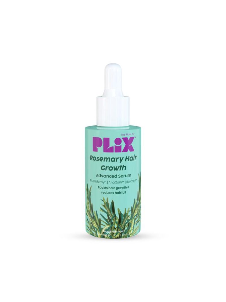 Plix Rosemary Hair Growth Serum With 3% Redensyl, 4% AnaGain, 3% Baicapil, Thickens Hair