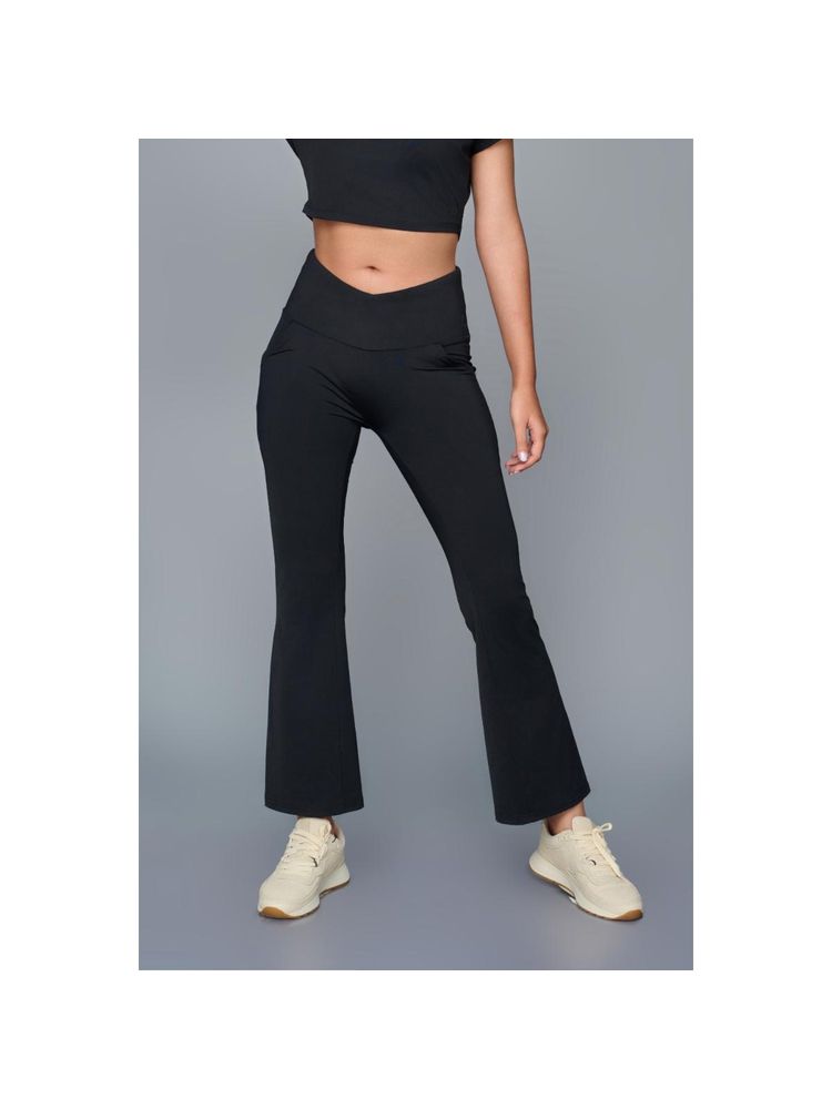 RYZ Black Boot Cut Swoosh Trackpant-picture-16