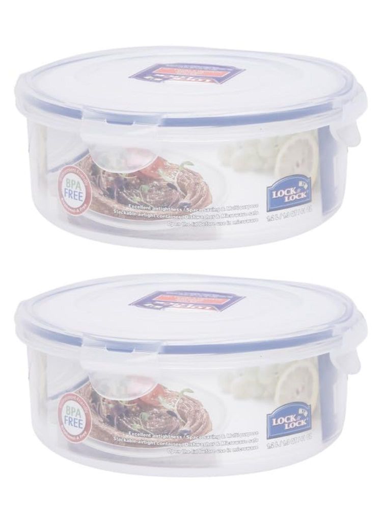 Lock & Lock Airtight Round Roti & Khakra Microwave Freezer Safe Container with lid (Pack of 2)-picture-21