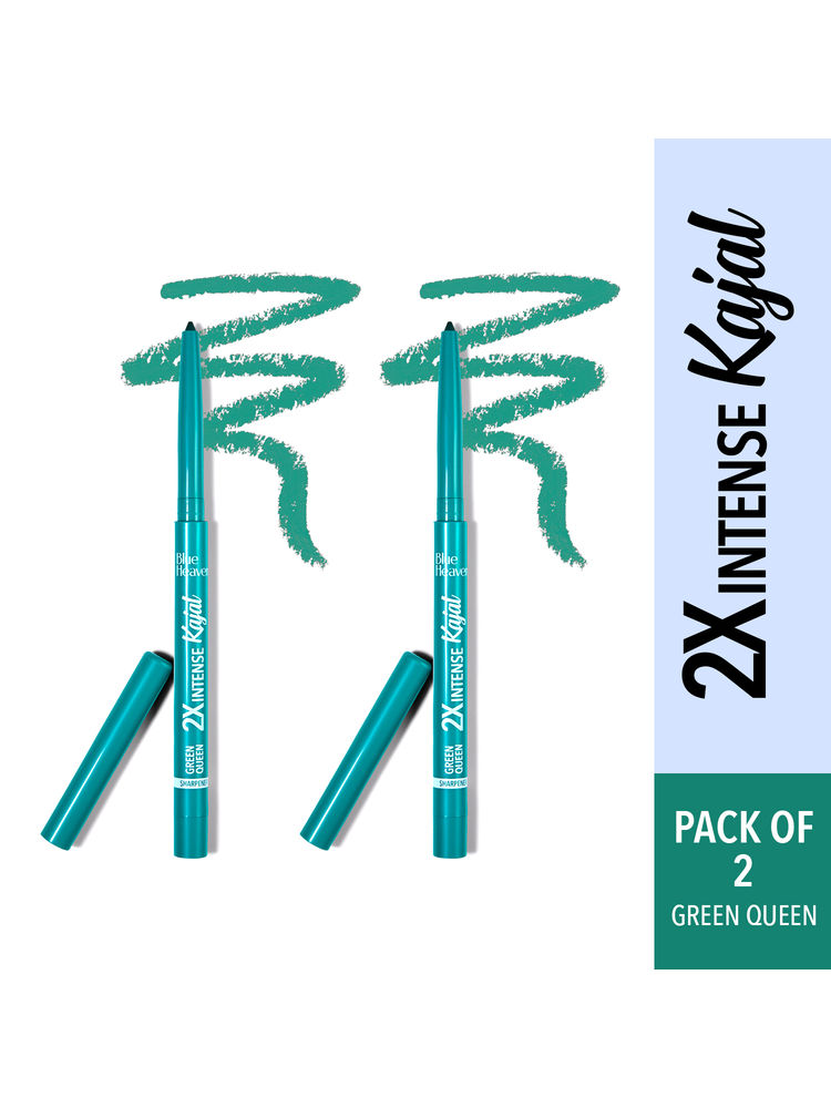 Blue Heaven 2x Intense Green Queen Kajal Pencil - Pack of 2