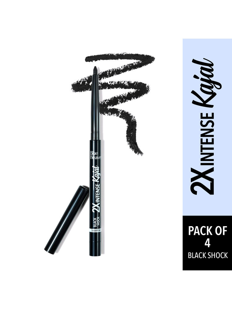 Blue Heaven 2x Intense Black Shock Kajal - Pack of 4