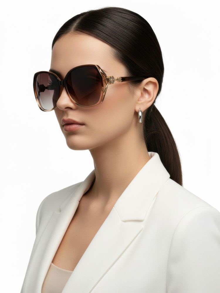 HASHTAG EYEWEAR Women Brown Lens UV Protected & Polarized Sunglasses (52)-picture-26