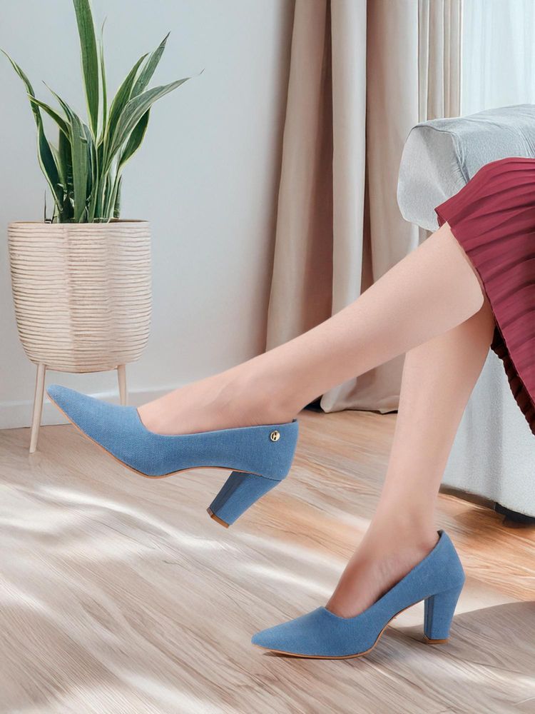 ELLE Women Blue Pointed Toe Pumps-picture-17
