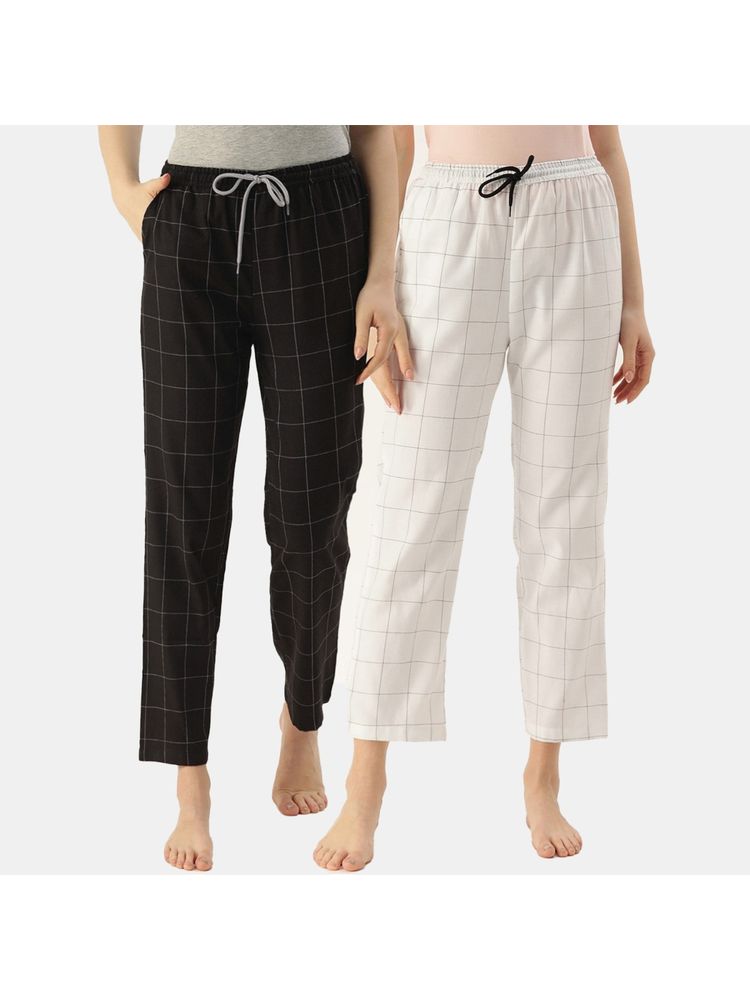 Kryptic Women Printed Pure Cotton Lounge Pants (Pack of 2)-picture-18