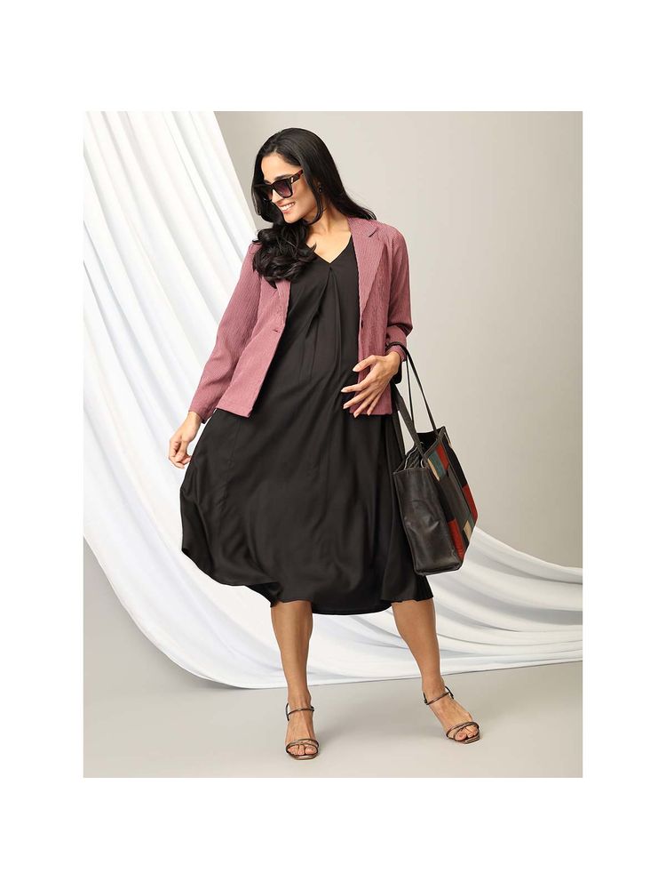 The Mom Store Fab In A Flash Maternity Shacket With Dress Multi-Color (Set of 2)-image-12