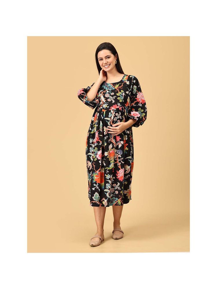 The Mom Store Nightshade Nectar Maternity Dress Multi-Color-picture-17