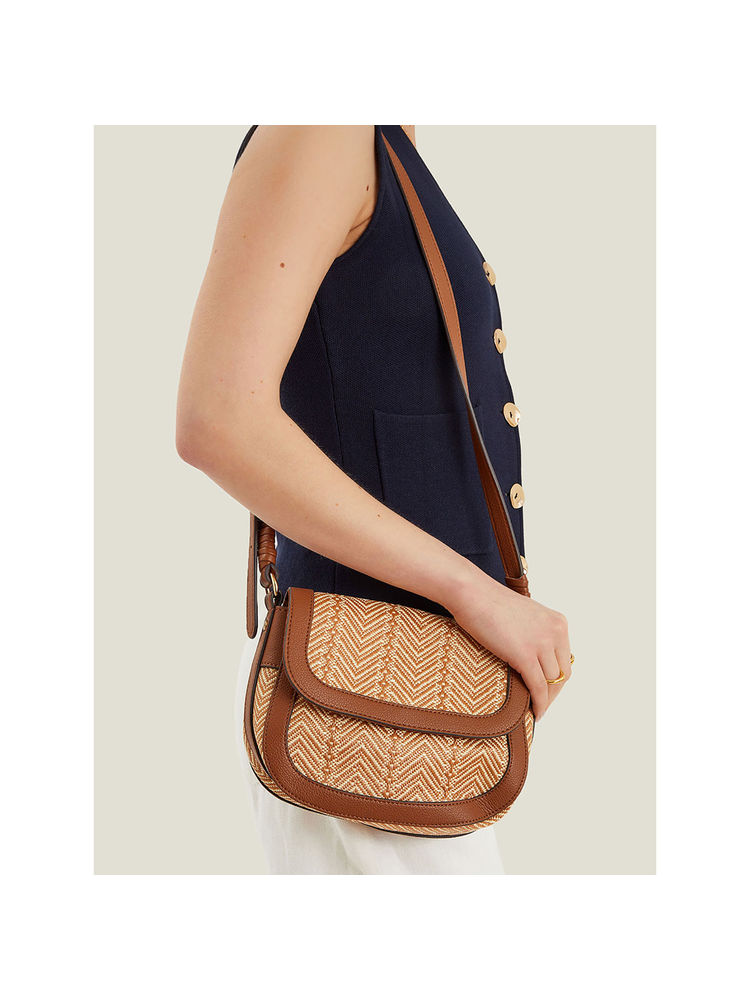 Accessorize London Women Brown Woven Sling Bag-picture-20