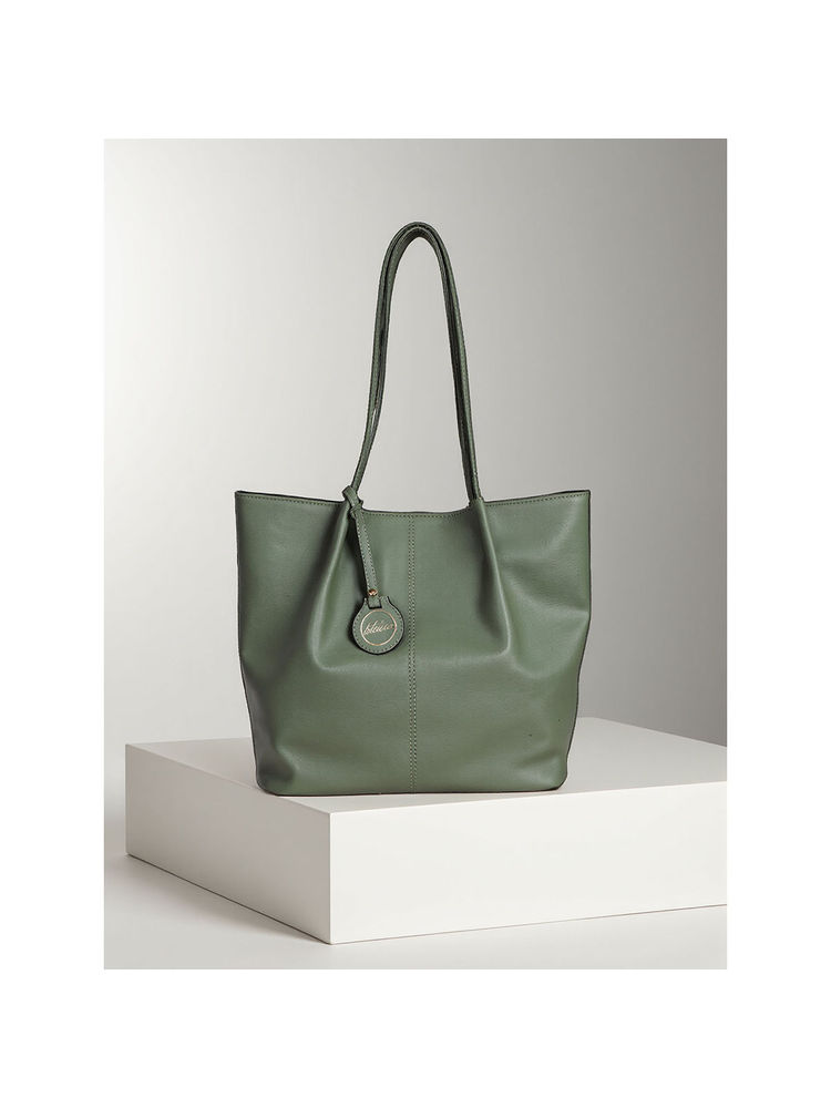 Toteteca Women Funk Olive Solid Tote Bag-picture-17