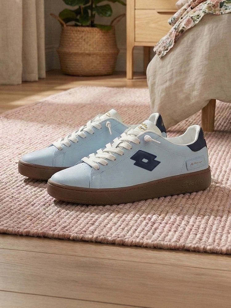 LOTTO Autograph Og Blue Leather Sneakers for Women-image-8