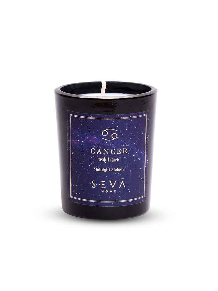 SEVA HOME Cancer Zodiac Candle Soy Wax Hand-Poured Candle Chameli Raat Rani & Kewda Fragrance-image-25