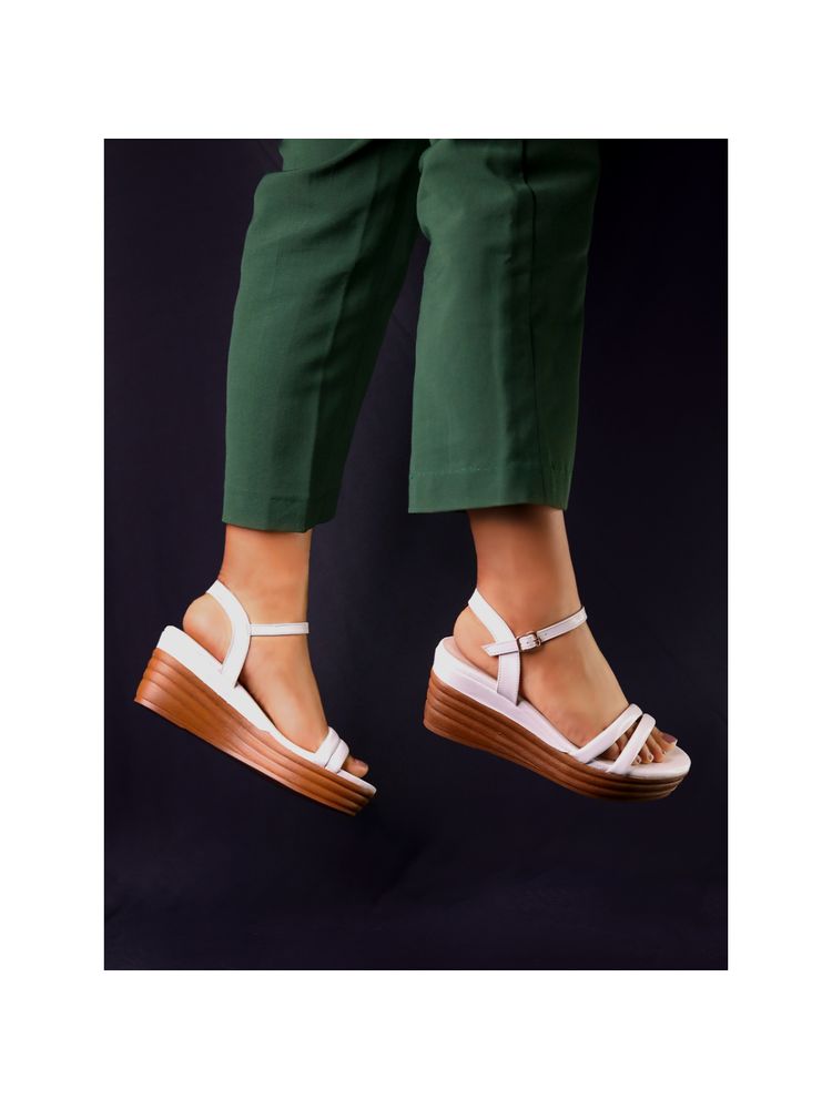 Monrow Shamana Off White Wedge Heels-picture-10