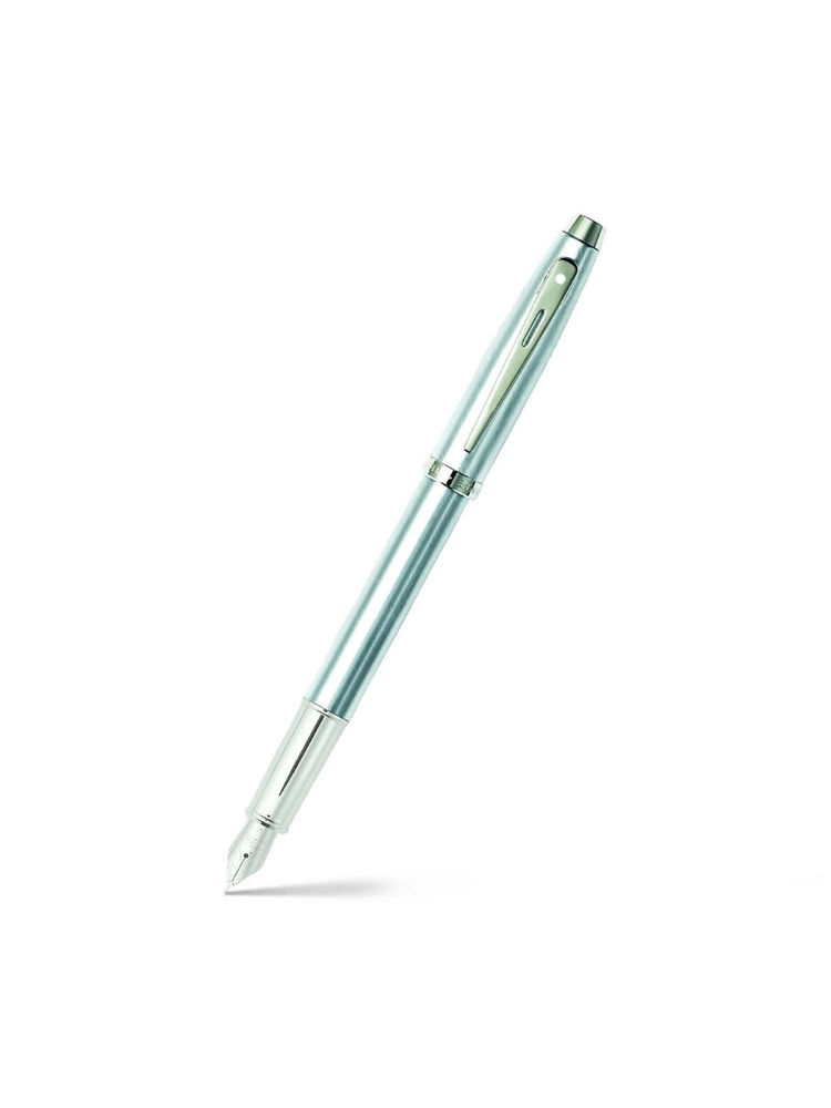 Sheaffer 9306 Gift 100 Fountain Pen - Brushed Chrome with Chrome Plated Trim