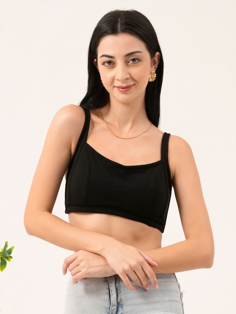 Da Intimo The Di-010 Black Non-Underwired Full Coverage Bra-image-7