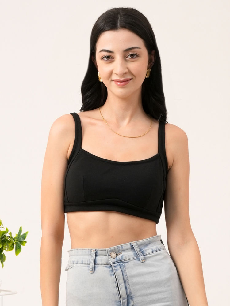 Da Intimo The Di-011 Black Full Coverage Bra-image-1