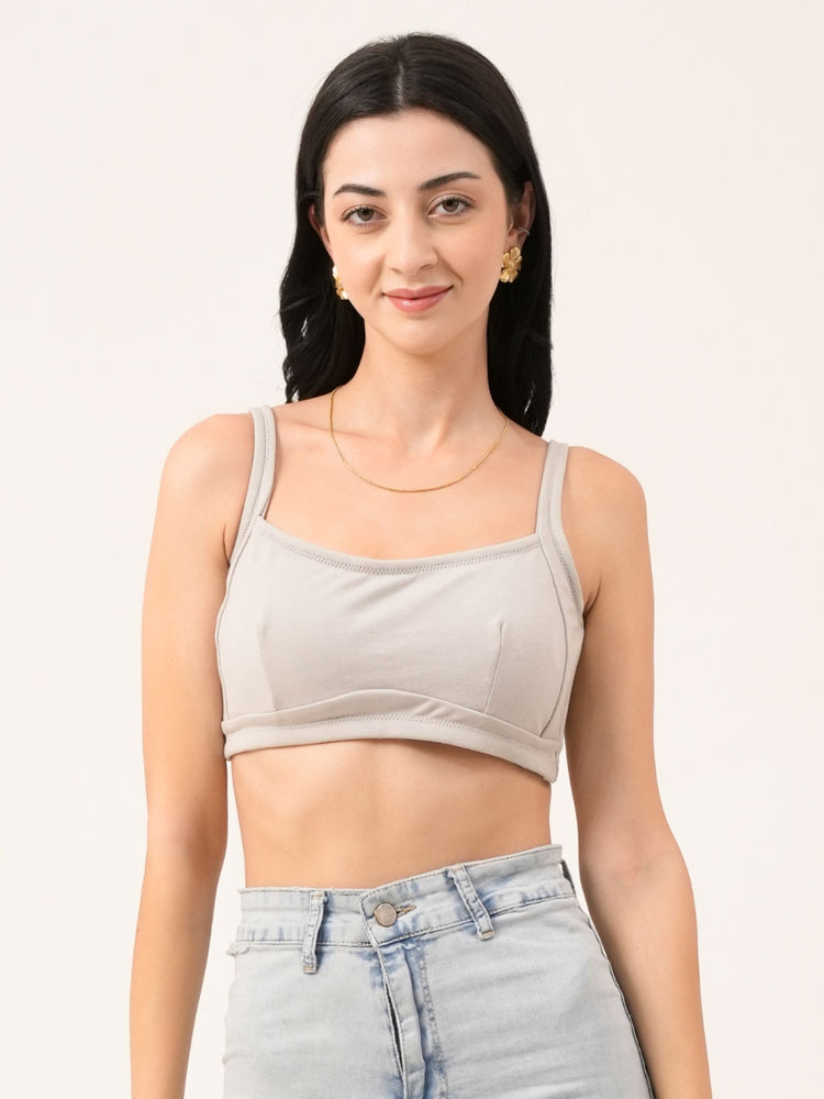 Da Intimo The Di-011 Grey Full Coverage Bra Crafted From Breathable Cotton Fabric-picture-12