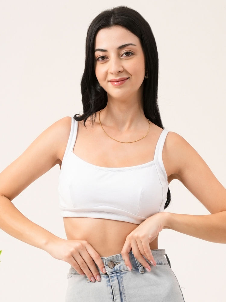 Da Intimo The Di-011 White Full Coverage Bra Crafted From Breathable Cotton Fabric-picture-23