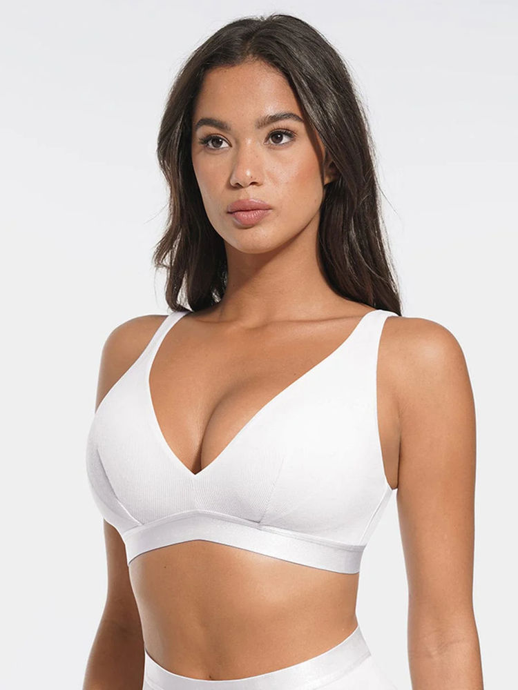 Shop The Edit All Day Wear White Bra With Removable Pads-picture-6