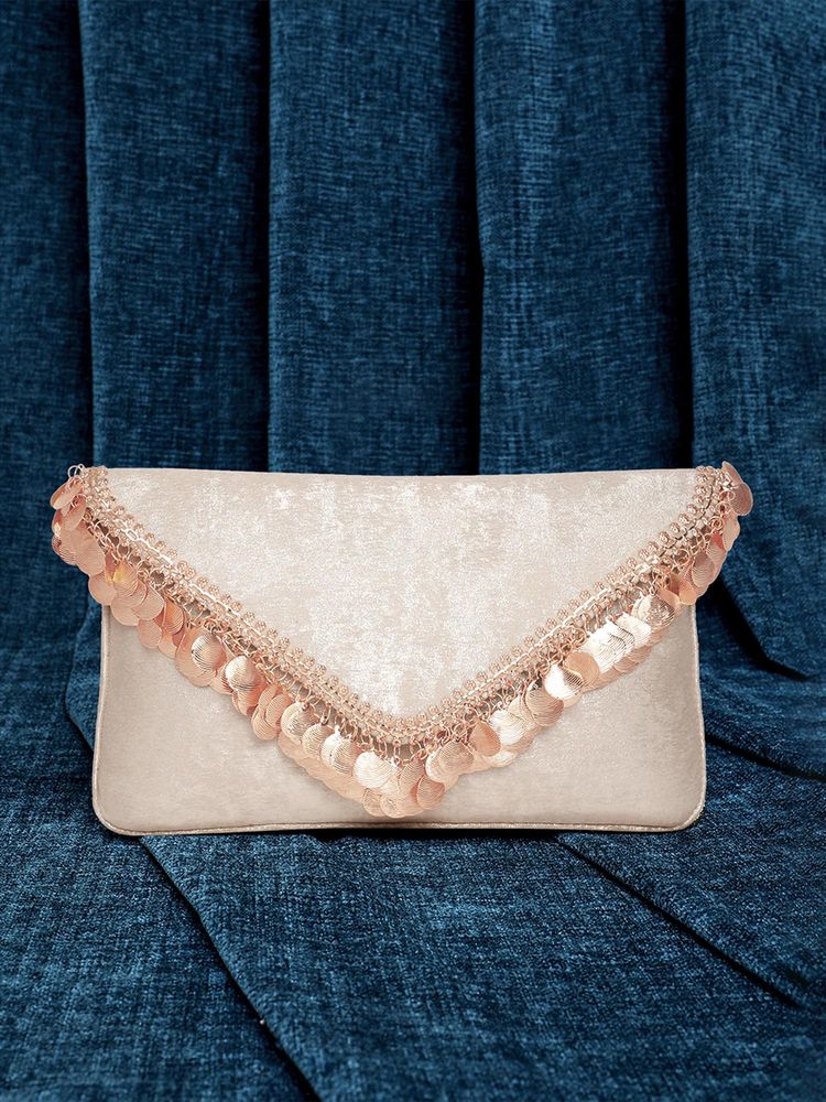Peora Womens Rose Gold Handmade Evening Stylish Fashion Clutch with Detachable Strap-picture-36