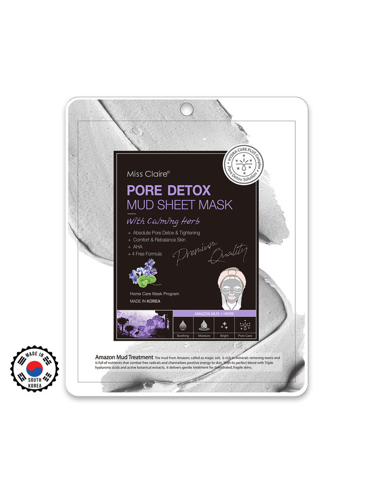 Miss Claire Pore Detox Mud Sheet Mask With Calming Herb-picture-46