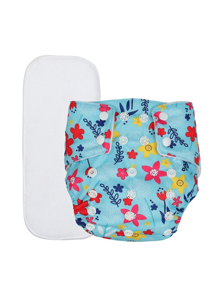 Chinmay Kids Blue Prints Reusable, Washable and Adjustable Cloth Diaper