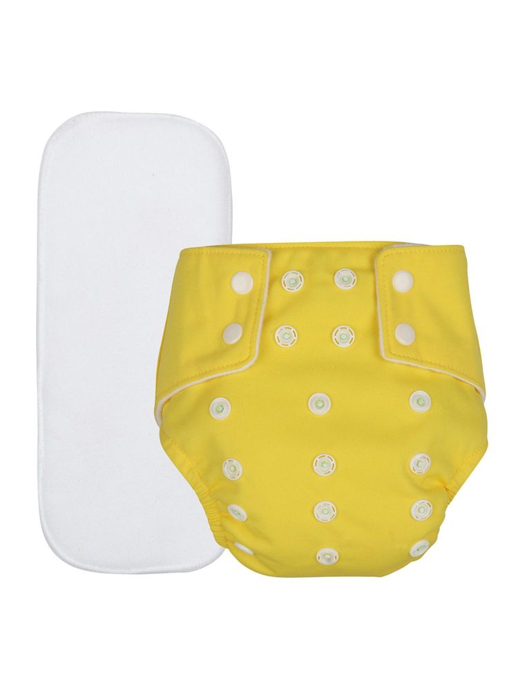 Chinmay Kids Adjustable, Reusable and Washable Printed Button Diaper with Insert