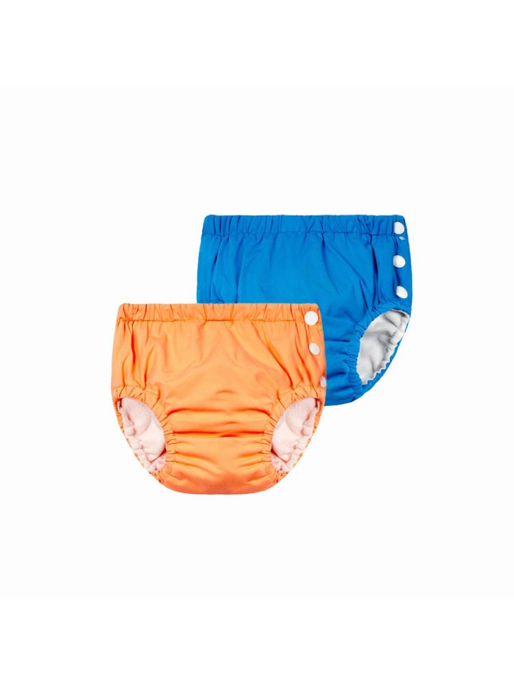 Chinmay Kids Blue-Orange Reusable Swimwear Diaper for Unisex (Set of 2)-image-8