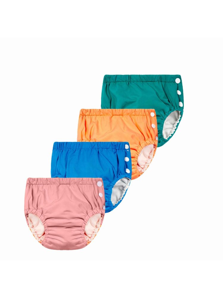 Chinmay Kids Teal, Orange, Blue & Pink Reusable Swimwear Diaper Pants for Unisex-image-38