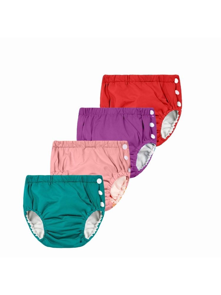 Chinmay Kids Red, Purple, Pink & Teal Reusable Swimwear Diaper Pants for Unisex-image-33