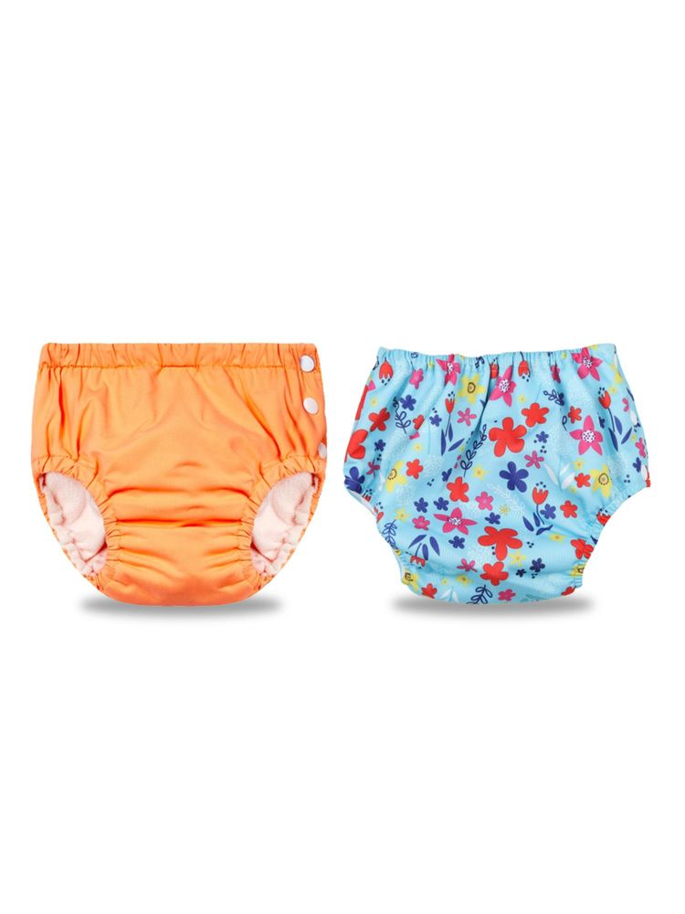 Chinmay Kids Orange-Blue Reusable Swimwear Diaper for Unisex (Set of 2)-image-34