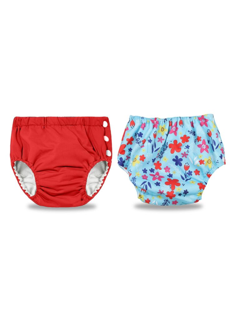 Chinmay Kids Red-Blue Reusable Swimwear Diaper for Unisex (Set of 2)-picture-16