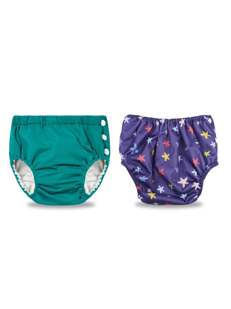 Chinmay Kids Teal-Blue Reusable Swimwear Diaper for Unisex (Set of 2)-image-39