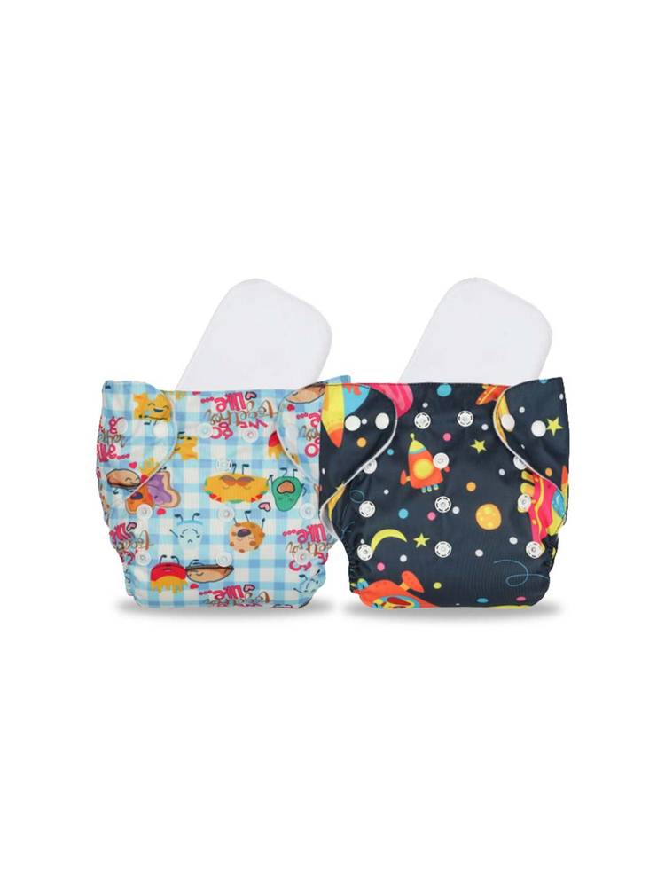 Chinmay Kids Multi-Color Printed Reusable, Washable and Adjustable Cloth Diaper
