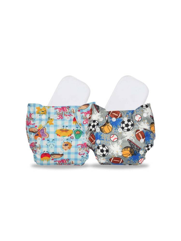 Chinmay Kids Multi-Color Printed Reusable, Washable and Adjustable Cloth Diaper