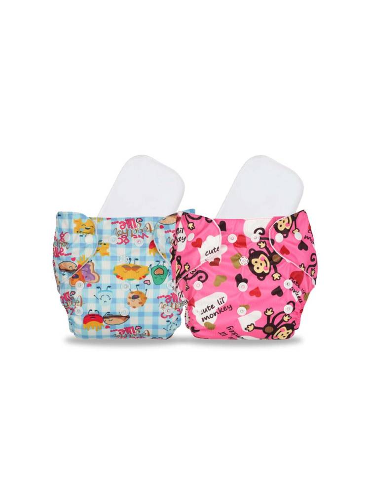 Chinmay Kids Multi-Color Printed Reusable, Washable and Adjustable Cloth Diaper