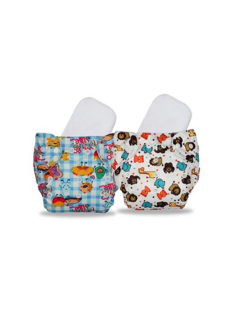 Chinmay Kids Multi-Color Printed Reusable, Washable and Adjustable Cloth Diaper-image-4