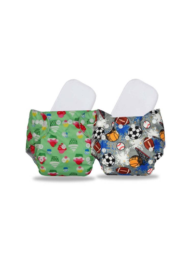 Chinmay Kids Multi-Color Printed Reusable, Washable and Adjustable Cloth Diaper