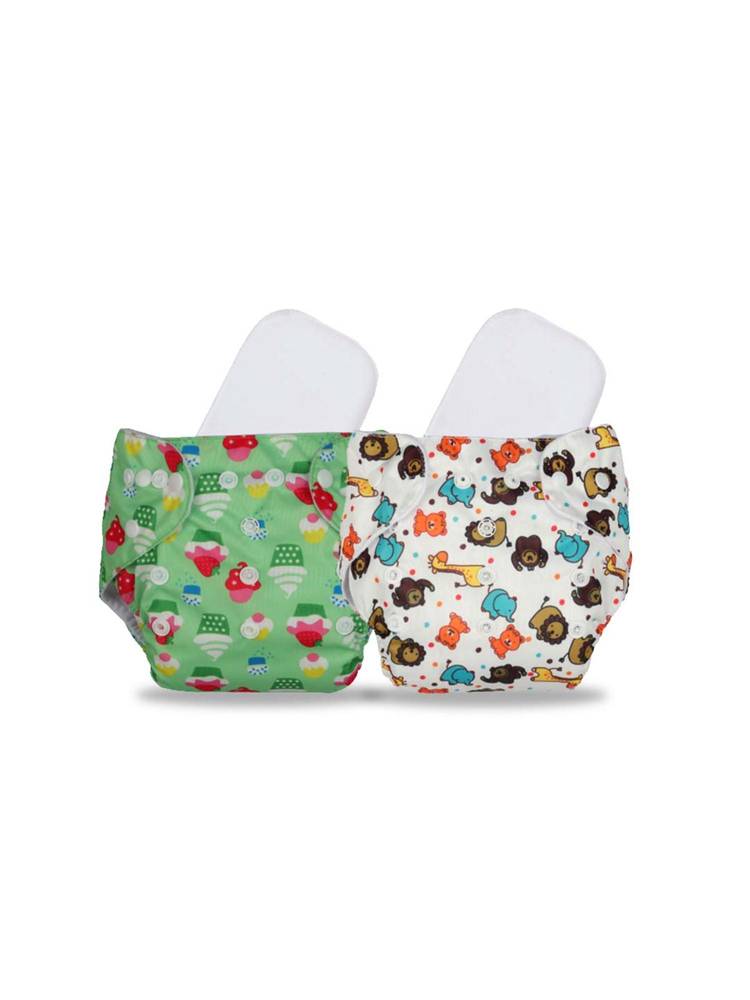 Chinmay Kids Multi-Color Printed Reusable, Washable and Adjustable Cloth Diaper