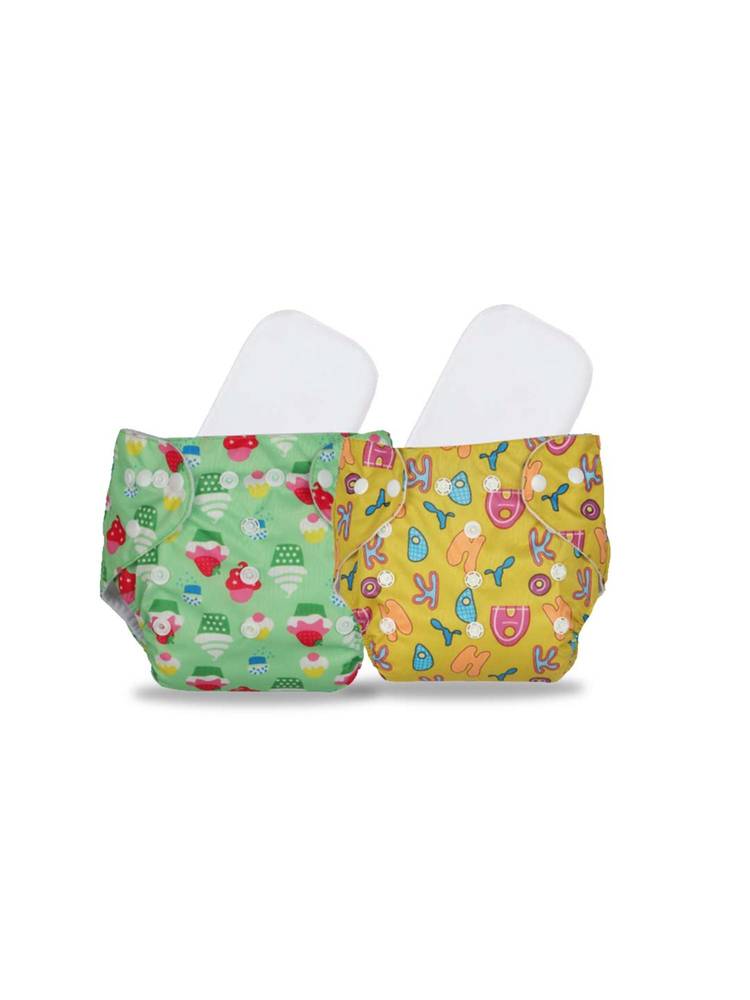 Chinmay Kids Multi-Color Printed Reusable, Washable and Adjustable Cloth Diaper