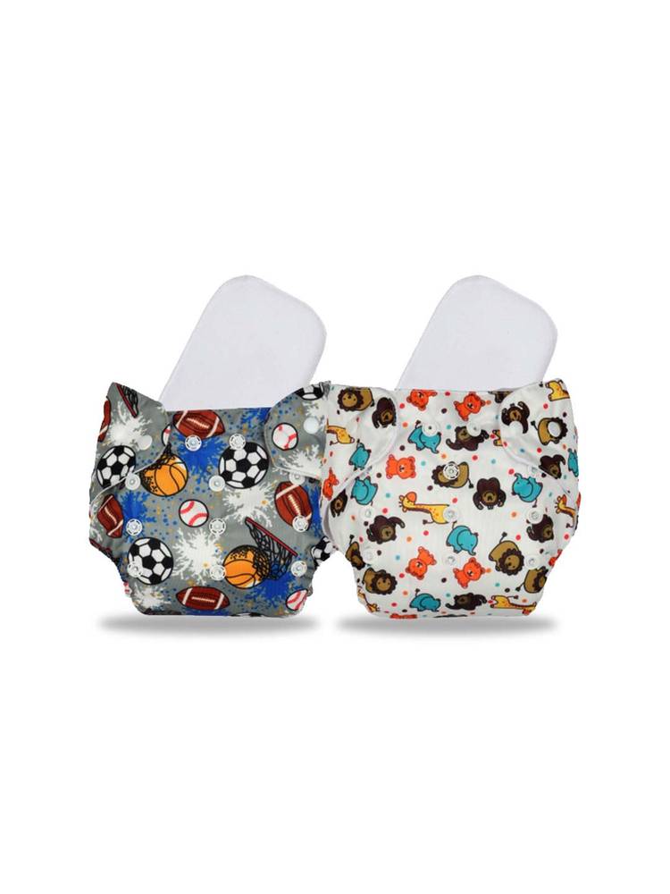 Chinmay Kids Multi-Color Printed Reusable, Washable and Adjustable Cloth Diaper