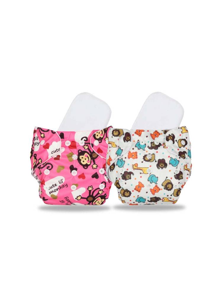 Chinmay Kids Multi-Color Printed Reusable, Washable and Adjustable Cloth Diaper
