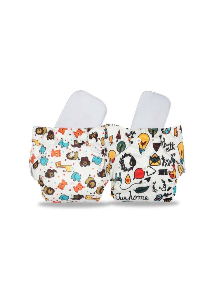 Chinmay Kids Multi-Color Printed Reusable, Washable and Adjustable Cloth Diaper