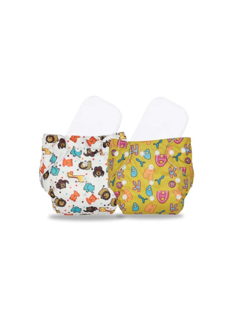 Chinmay Kids Multi-Color Printed Reusable, Washable and Adjustable Cloth Diaper