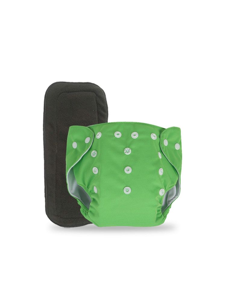 Chinmay Kids Green Plain Diapers with Black Inserts Adjustable Baby Cloth-image-46
